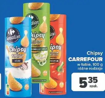 Carrefour Chipsy o smaku paprykowym w tubie Carrefour Sensation oferta