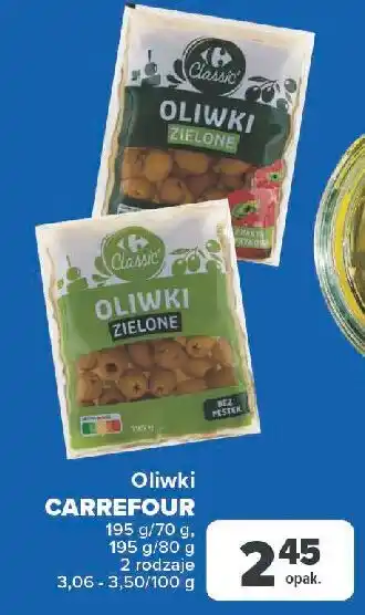 Carrefour Oliwki zielone z pastą paprykową Carrefour Classic oferta