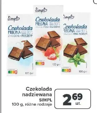 Carrefour Czekolada mleczna 30% truskawkowa Simpl oferta