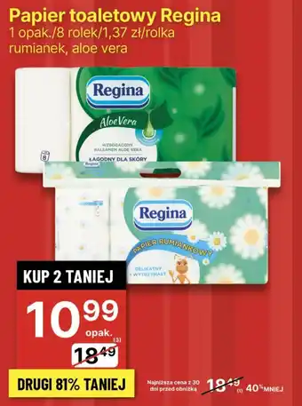 Delikatesy Centrum Papier toaletowy Regina 8 rolek oferta