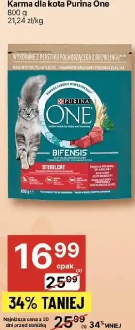 Delikatesy Centrum Karma dla kota Purina One 800g oferta
