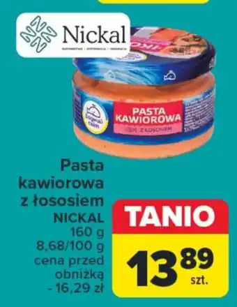Carrefour Market Pasta kawiorowa z łososiem NICKAL 160g oferta