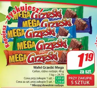 Dino Wafelek orzechowy w czekoladzie mlecznej Grześki Mega oferta