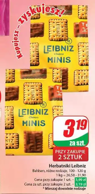 Dino Herbatniki choco Leibniz Minis oferta