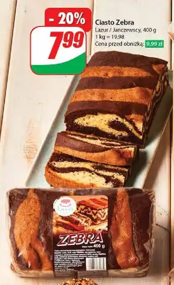 Dino Ciasto zebra Lazur oferta