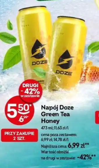 Żabka Napój Doze Green Tea Honey 473 ml oferta
