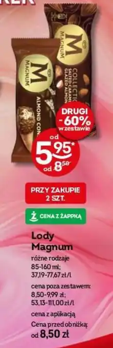 Żabka Lody Magnum 85-160 ml oferta