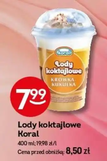 Żabka Lody koktajlowe Koral 400 ml oferta