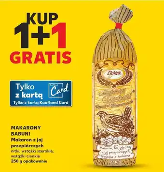 Kaufland Makaron z jaj przepiórczych wstążka cienka Eko-Mak oferta