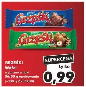 Kaufland Wafelek orzechowy w czekoladzie mlecznej Grześki oferta