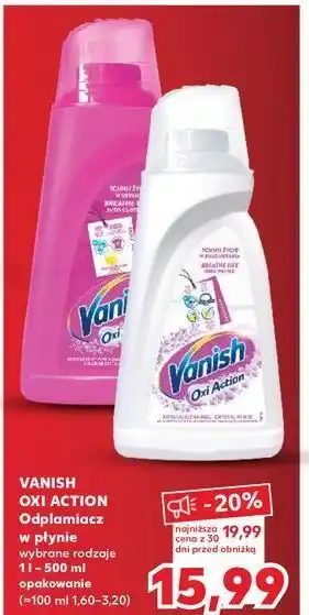 Kaufland Odplamiacz w płynie Vanish Oxi Action oferta