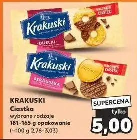 Kaufland Ciastka posypane cukrem z czekoladą mleczną Krakuski Duelki oferta