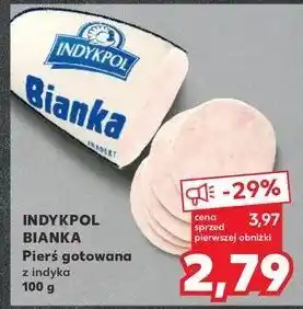 Kaufland Pierś z indyka gotowana bianka Indykpol oferta