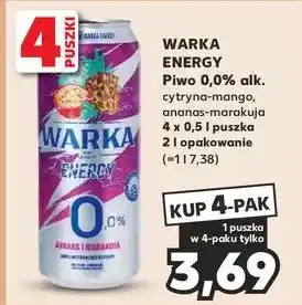 Kaufland Piwo Warka Energy Ananas I Marakuja 0.0% oferta