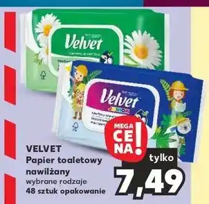 Kaufland Papier toaletowy nawilżany rumianek & aloe vera Velvet oferta