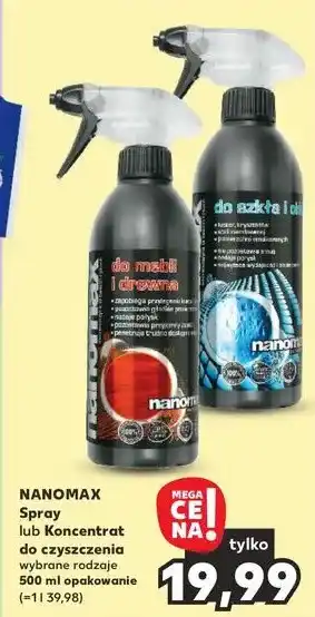 Kaufland Płyn do szkła i okien Nanomax oferta