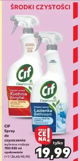 Kaufland Spray do czyszczenia łazienki Cif Cleanboost oferta