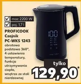 Kaufland Czajnik 1.7 l 2200 w pc-wks 1243 Profi Cook oferta
