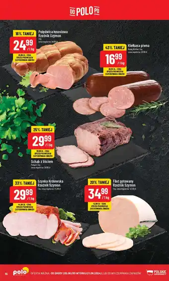 Polomarket Szynka Królewska Rzeźnik Szymon oferta