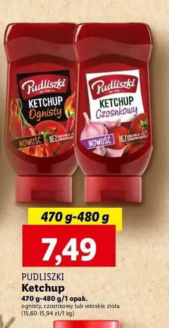 Lidl Ketchup czosnkowy Pudliszki oferta