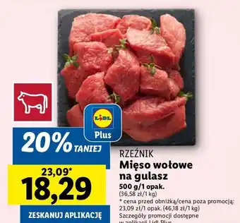 Lidl Mięso wołowe na gulasz Rzeźnik Codzienna Dostawa oferta