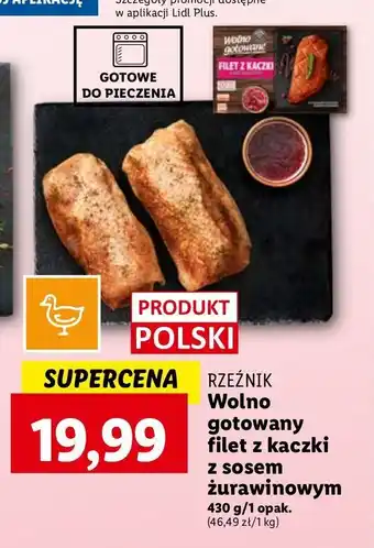 Lidl Filet z kaczki wolno gotowany żurawiną Rzeźnik Codzienna Dostawa oferta