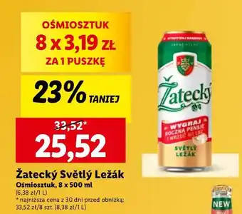 Lidl Piwo Zatecky Svetly Lezak oferta