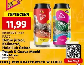 Lidl Piwo Funky Fluid Gelato Peach & Guava Mochi oferta