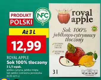 Lidl Sok jabłko-czerwona porzeczka Royal Apple oferta