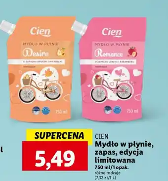 Lidl Mydło w płynie jabłko i rabarbar Cien oferta