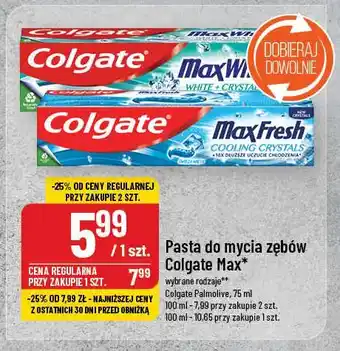 Polomarket Pasta do mycia zębów Colgate Max oferta