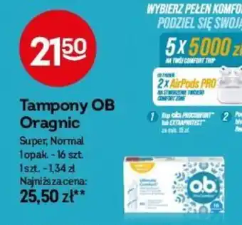 Żabka Tampony OB Oragnic oferta