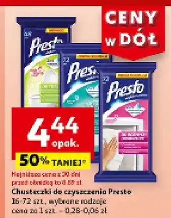 Auchan Ściereczki do różnych powierzchni Presto Clean oferta