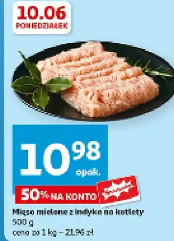 Auchan Mięso mielone na kotlety z indyka oferta