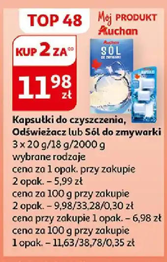 Auchan Odświeżacz do zmywarki cytryna Auchan Różnorodne (Logo Czerwone) oferta