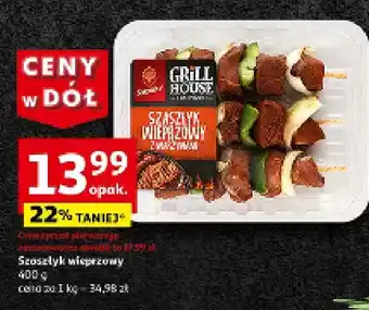 Auchan Szaszłyki wieprzowe z warzywami Sokołów Grill House oferta
