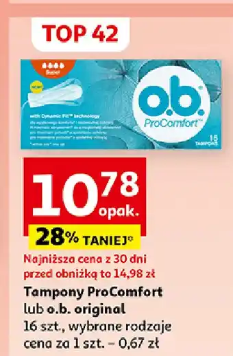 Auchan Tampony super O.b. Original oferta