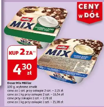 Auchan Jogurt macadamia i choco stars Muller Mix oferta