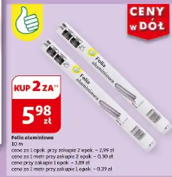 Auchan Folia aluminiowa 10 m Podniesiony Kciuk oferta