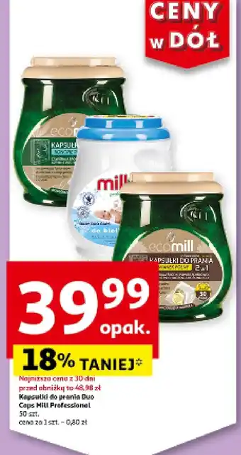 Auchan Kapsułki do prania beli i koloru Mill Professional oferta