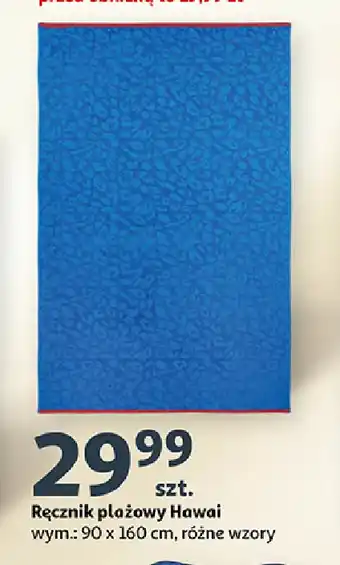 Auchan Ręcznik plażowy hawai 90 x 160 cm Actuel oferta