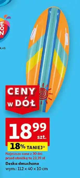 Auchan Deska dmuchana 112 x 40 10 cm oferta