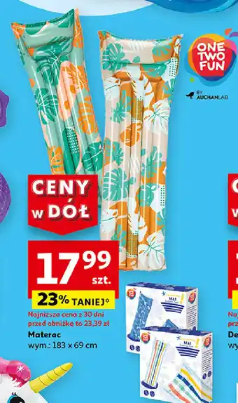 Materac 183 x 69 cm One Two Fun