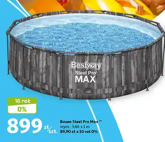 Auchan Basen stelażowy steel pro max 366 x 100 cm Bestway oferta