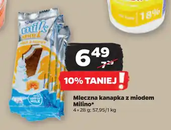 Mleczna kanapka z miodem Milino