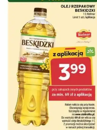 Stokrotka OLEJ RZEPAKOWY BESKIDZKI 1 L oferta