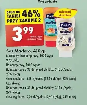 Biedronka Sos hamburger classic Madero oferta