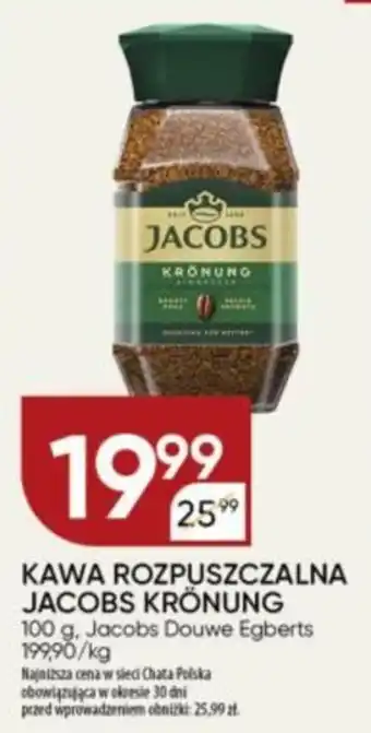 Chata Polska KAWA ROZPUSZCZALNA JACOBS KRÖNUNG Jacobs Douwe Egberts 100 g oferta