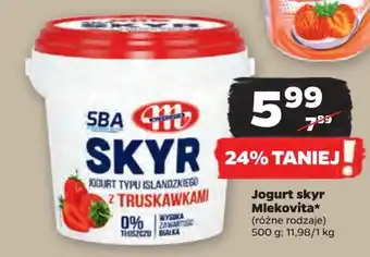 Netto Jogurt skyr z truskawkami Mlekovita sba oferta