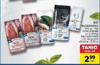 Carrefour Sól różowa drobna z kopalni w kłodawie Kotanyi oferta
